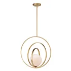Maxim Lighting 26056SWSBR Coronet 1-Light 60W Satin Brass Pendant