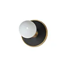 Maxim Lighting Hollywood 26091BKNAB-BUL 1-Light 6W Black/Natural Aged Brass Vanity Light