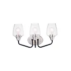 Maxim Lighting Goblet 26122CLBKSN 3-Lights 60W Black/Satin Nickel Vanity Light