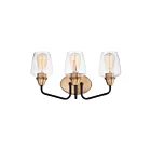 Maxim Lighting Goblet 26122CLBZAB 3-Lights 60W Bronze/Antique Brass Vanity Light