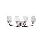 Maxim Lighting Goblet 26123CLBKSN 4-Lights 60W Black/Satin Nickel Vanity Light