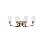 Maxim Lighting Goblet 26123CLBZAB 4-Lights 60W Bronze/Antique Brass Vanity Light