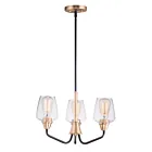 Maxim Lighting 26124CLBZAB Goblet 3-Lights 180W Bronze/Antique Brass Incandescent Chandelier