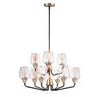 Maxim Lighting 26127CLBZAB Goblet 9-Lights 540W Bronze/Antique Brass Incandescent Chandelier