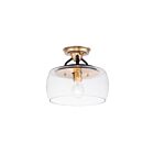 Maxim Lighting 26129CLBZAB Goblet 1-Light 60W Bronze/Antique Brass Semi-Flush Mount