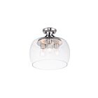 Maxim Lighting 26130CLBKSN Goblet 3-Lights 60W Black/Satin Nickel Semi-Flush Mount