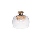 Maxim Lighting 26130CLBZAB Goblet 3-Lights 60W Bronze/Antique Brass Semi-Flush Mount
