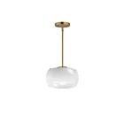 Maxim Lighting 26141WTNAB 1-Light 120W White and Natural Aged Brass Pendant