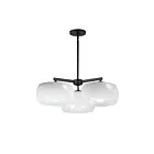 Maxim Lighting 26143WTBK 3-Lights 180W White and Black Chandelier