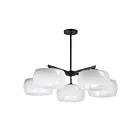 Maxim Lighting 26145WTBK 5-Lights 300W White and Black Chandelier