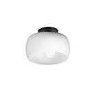 Maxim Lighting 26149WTBK 1-Light 60W White and Black Flush Mount