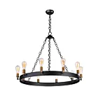 Maxim Lighting 26275BKNAB-BUL Noble 10-Lights 60W Black/Natural Aged Brass LED Chandelier