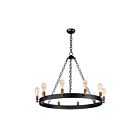 Maxim Lighting 26275BKNAB Noble 10-Lights 600W Black/Natural Aged Brass Incandescent Chandelier