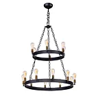 Maxim Lighting 26277BKNAB Noble 16-Lights 960W Black/Natural Aged Brass Incandescent Chandelier