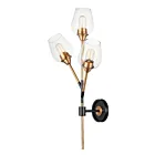 Maxim Lighting Savvy 26341CLABBK 3-Lights Antique Brass/Black Wall Sconce