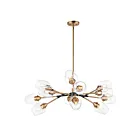 Maxim Lighting 26347CLABBK Savvy 12-Lights 48W Antique Brass/Black LED Chandelier