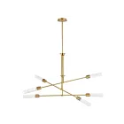 Maxim Lighting 26376CLNAB Equilibrium 6-Lights 36W Natural Aged Brass Pendant