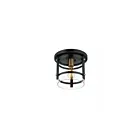 Maxim Lighting 2641BKAB Capitol 1-Light 60W Black/Antique Brass Flush Mount