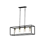 Maxim Lighting 2644BKAB Capitol 4-Lights 240W Black/Antique Brass Pendant