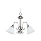 Maxim Lighting 2697MRSN Malaga 3-Lights 180W Satin Nickel Incandescent Chandelier