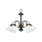 Maxim Lighting 2698MROI Malaga 5-Lights 300W Oil Rubbed Bronze Incandescent Chandelier