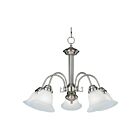Maxim Lighting 2698MRSN Malaga 5-Lights 300W Satin Nickel Incandescent Chandelier