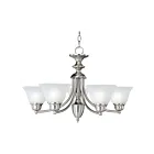 Maxim Lighting 2699MRSN Malaga 5-Lights 300W Satin Nickel Incandescent Chandelier
