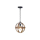 Maxim Lighting 27571APBK Compass 1-Light 60W Antique Pecan/Black Pendant