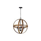 Maxim Lighting 27574APBK Compass 4-Lights 240W Antique Pecan/Black Pendant