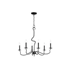Maxim Lighting 27706BO Padrona 6-Lights 360W Black Oxide Incandescent Chandelier