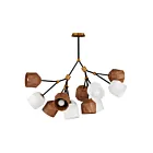 Maxim Lighting 28278DBZAB Akimbo 12-Lights 84W Dark Bronze/Antique Brass Pendant