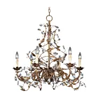 Maxim Lighting 2851EG Elegante 6-Lights 360W Etruscan Gold Incandescent Chandelier