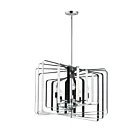 Maxim Lighting 28677PNBK Radial 5-Lights 300W Polished Nickel/Black Pendant