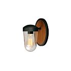 Maxim Lighting Lido 30011CDAPBK Antique Pecan/Black 60W Outdoor Wall Mount