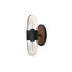Maxim Lighting Lido 30012CDAPBK Antique Pecan/Black 120W Outdoor Wall Mount