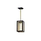 Maxim Lighting 30051CLBKGLD Neoclass 1-Light 60W Black/Gold Pendant
