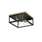 Maxim Lighting 30059CLBKGLD Neoclass 2-Lights 60W Black/Gold Flush Mount