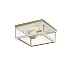 Maxim Lighting 30059CLWTGLD Neoclass 2-Lights 60W White/Gold Flush Mount