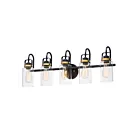 Maxim Lighting Magnolia 30173CLBZGLD 5-Lights 60W Bronze/Gold Vanity Light