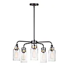 Maxim Lighting 30175CLBZGLD Magnolia 5-Lights 300W Bronze/Gold Pendant