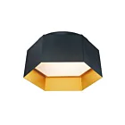 Maxim Lighting 30330BKGLD Honeycomb 1-Light 15W Black/Gold Flush Mount