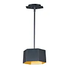Maxim Lighting 30331BKGLD Honeycomb 1-Light 10W Black/Gold Pendant