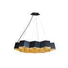 Maxim Lighting 30338BKGLD Honeycomb 10-Lights 100W Black/Gold Pendant