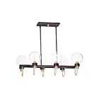 Maxim Lighting 30519CLBZSBR Bauhaus 6-Lights 360W Bronze/Satin Brass Pendant