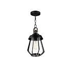 Maxim Lighting 30621CDBKAB Mariner 1-Light 60W Black/Antique Brass Pendant