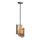 Maxim Lighting 31219OIAB Caspian 2-Lights 120W Oil Rubbed Bronze/Antique Brass Pendant