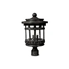 Maxim Lighting Santa Barbara DC 3136CDSE 3-Lights 120W Sienna Outdoor Post Lantern