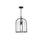 Maxim Lighting 31843WGBS 1-Light 60W White and Natural Aged Brass Pendant