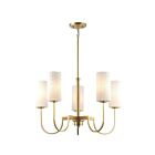 Maxim Lighting 32005SWSBR Town and Country 5-Lights 200W Satin Brass Incandescent Chandelier