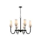 Maxim Lighting 32008SWBK Town and Country 8-Lights 320W Black Incandescent Chandelier